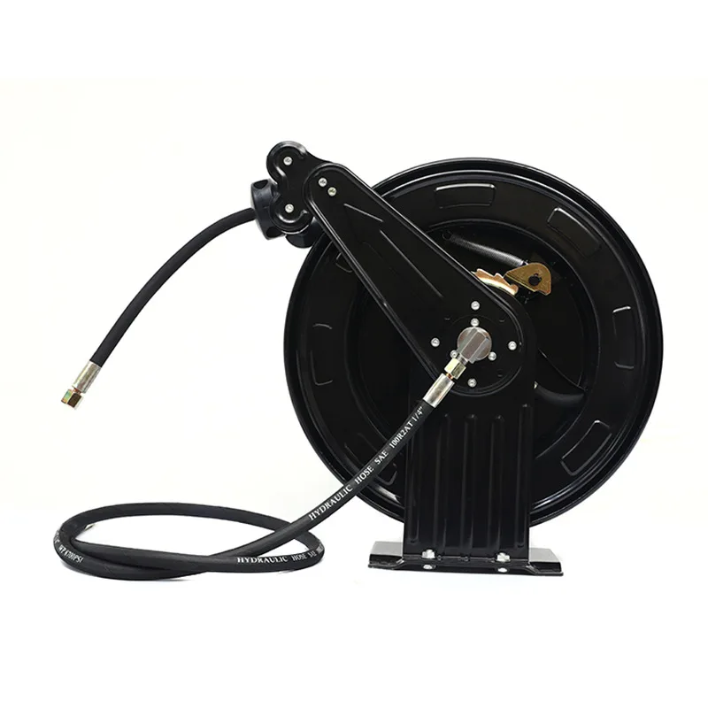 yyhcPortable Self-winding Combination Hose Reel Freestanding Single Travelling Water Fed Sewer Jetter Wall Hang Hose