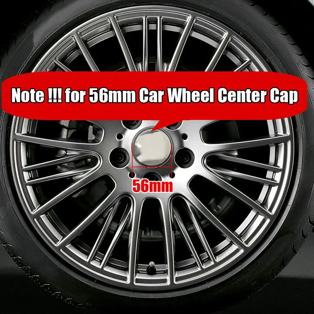 

4pcs Vehicle Tyre Tire Cover Protector Decor ABS Car Wheel Center Cap Covers Auto Accessories for 56mm Car Wheel Center Hub Caps