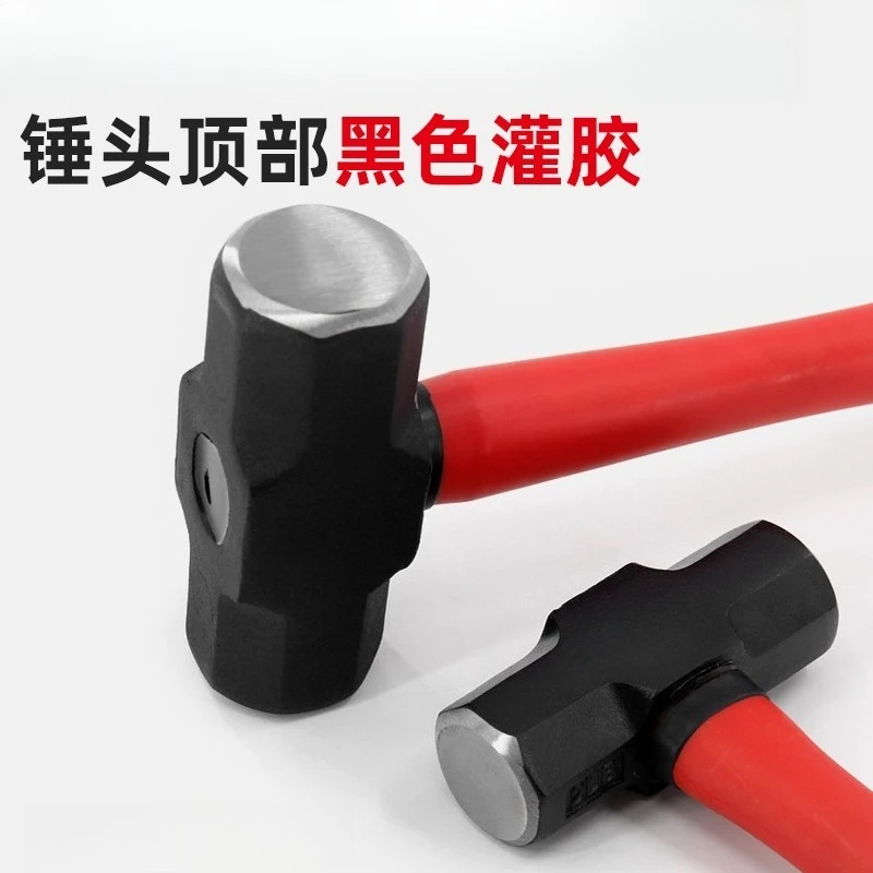 مطرقة صناعية من الدرجة الصناعية 2025 مطرقة مثمنة بمقبض ناعم مقاس 16 بكسل مطرقة يدوية شكل مربع