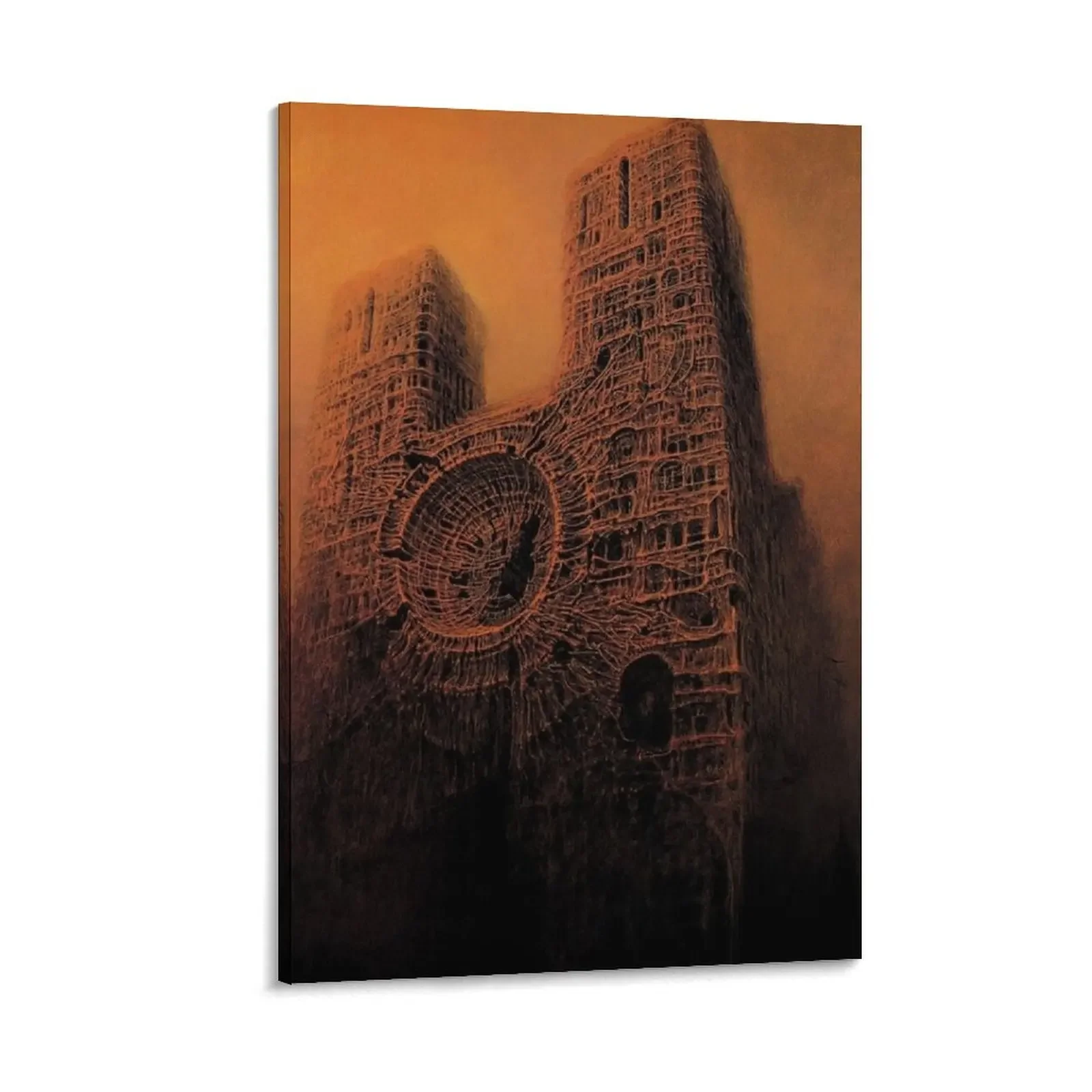 

Untitled (Cathedral), by Zdzisaw Beksiński Canvas Painting anime decoration anime poster