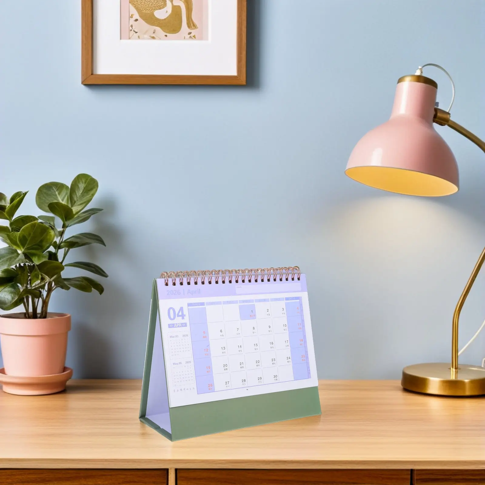 

2026 Desktop Calendar Compact Modern Stand Up Monthly Planner Thick Paper Ink Resistant Daily Schedule Organizer for Teachers