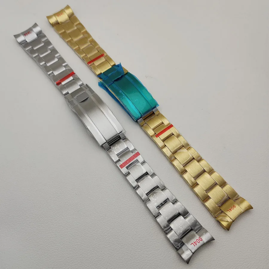 

20mm Watch Straps Stainless Steel Watchbands High Quality Jubilee Bracelet Metal Clasp Buckle WatchCase Accessories Parts