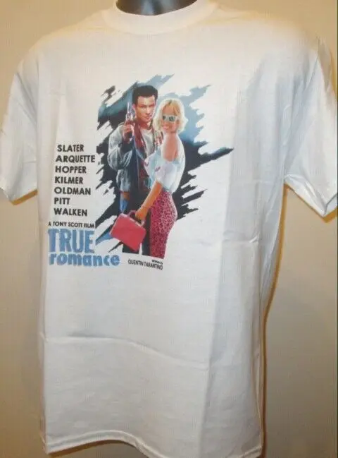 True Romance Film Poster T Shirt Slater Arquette Jackie Brown Reservoir Dogs 360