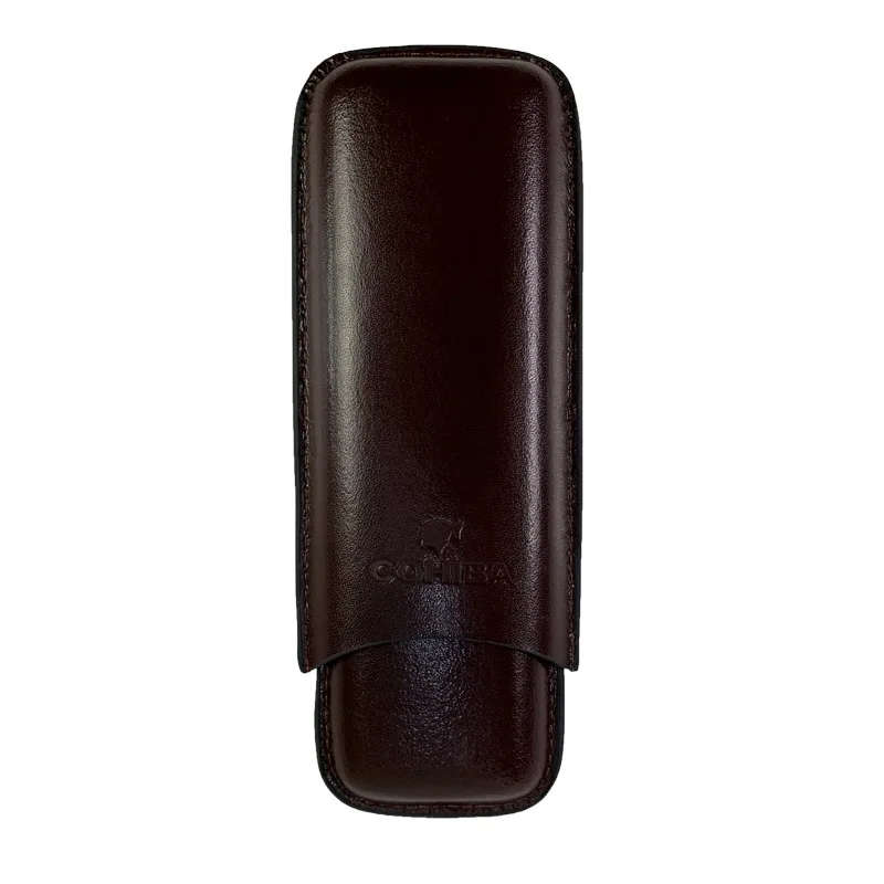 Leather Cigar Case, Portable Cigar Accessories for 2 Cigars Cool Gadgets