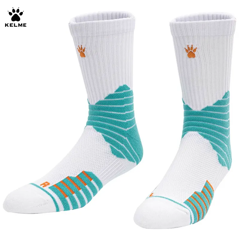 Kelme Basketball Socks Men's Long Tube Towel Bottom Anti Slip Practical Sports Training Socks