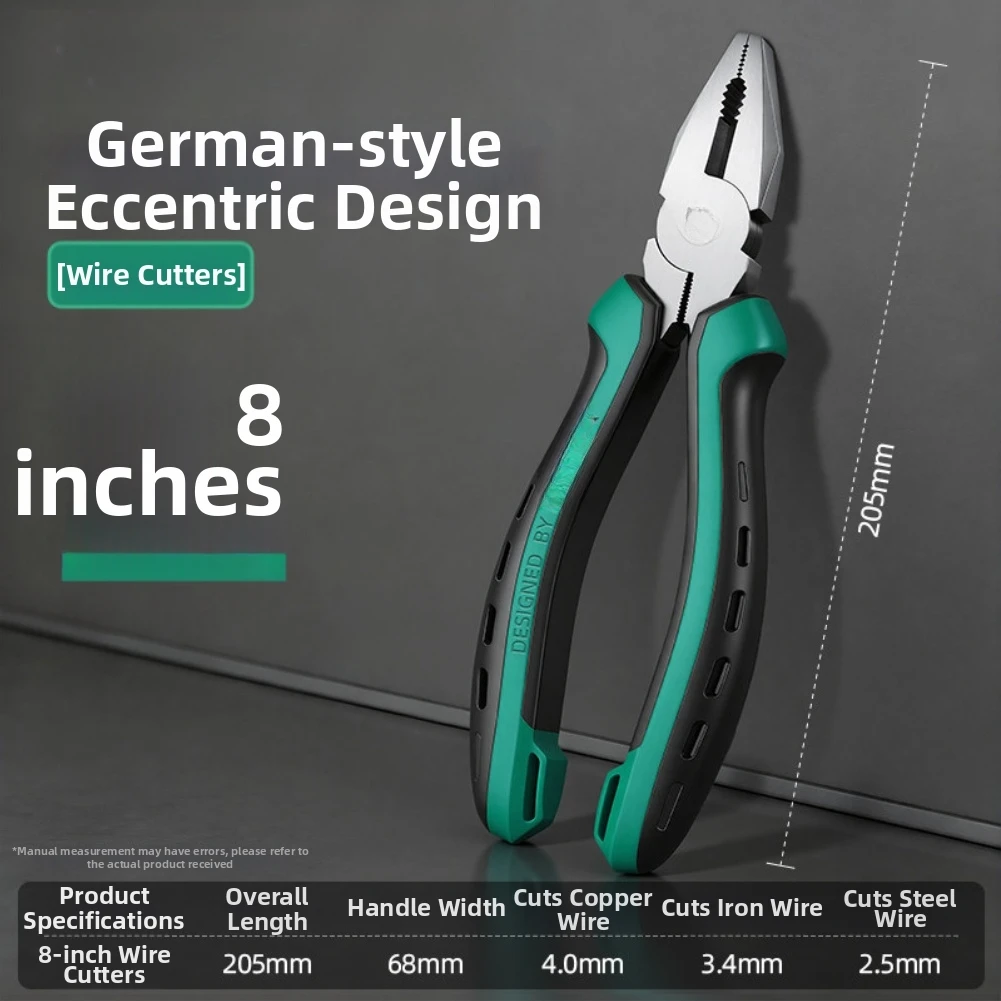 Diagonal Pliers 8 Inch High Carbon Steel Wire European Style Hollow Handle For Industrial Construction DIY Repair Tool
