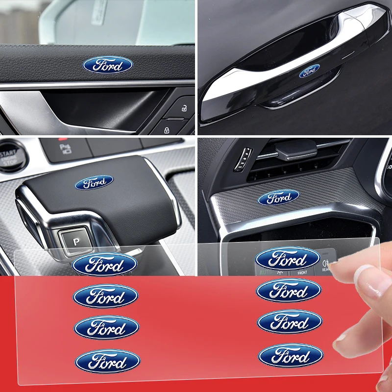 Car Interior Random Stickers Car Goods Car steering wheel Decals Accessories For Ford Fiesta Focus 2 mk3 Mondeo mk4 Mustang