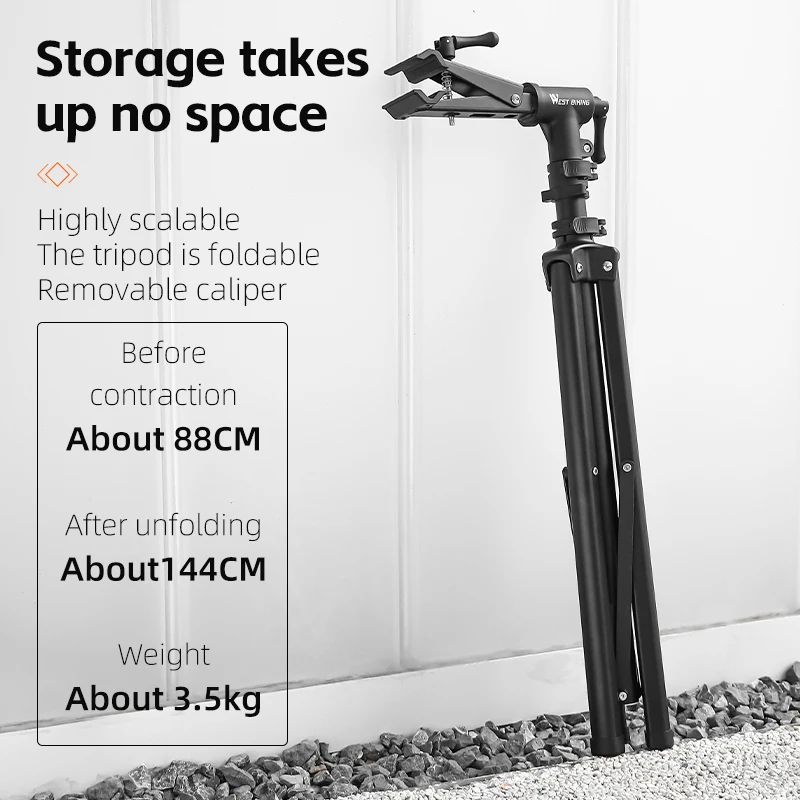 WEST BIKING Bike Repair Stand Foldable Bicycle Display Stand MTB Road Repair Workstand Adjustable Bicycle Maintenance Tools