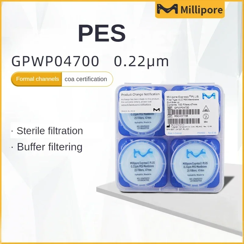 

Мембрана Merck Millipore Express Plus 0,22 мкм PES, гидрофильная нестерильная, 100 фильтров 25/47 мм, GPWP02500/04700