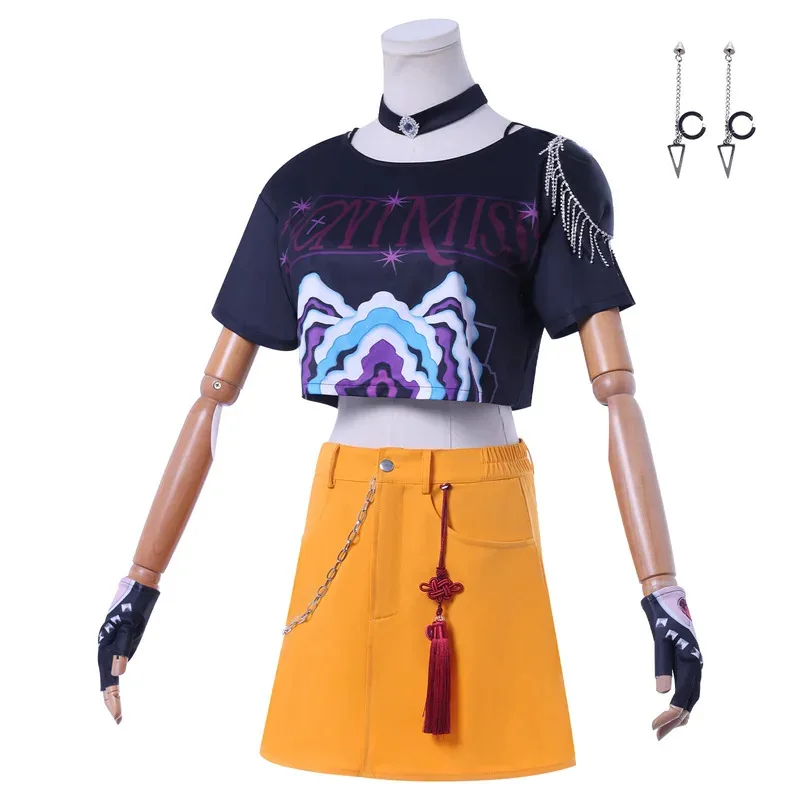 

Аниме K-Pop Mira Demon Hunters Косплей Зои Руми Костюм Парик ft1/