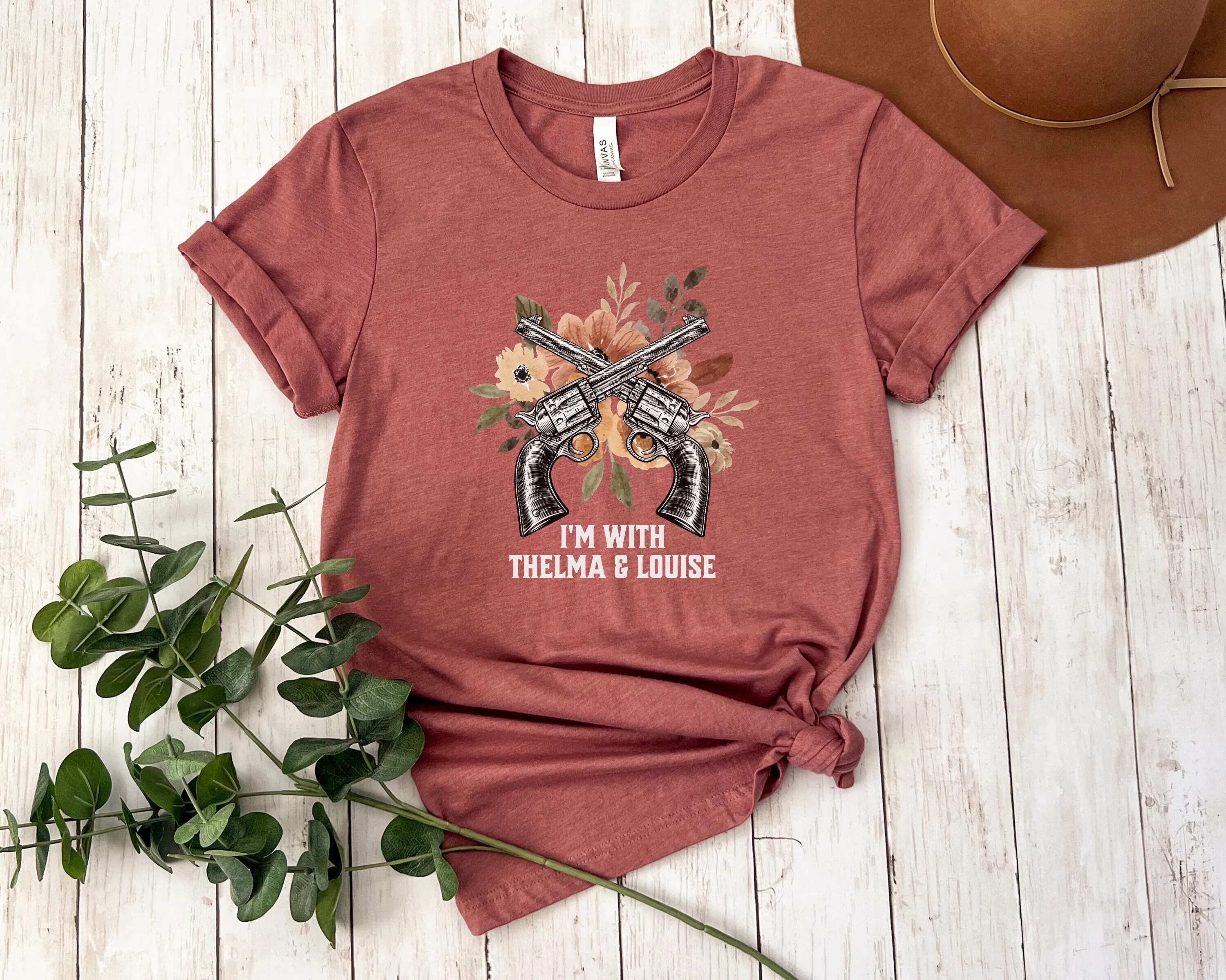 Thelma Louise T Shirt Movie Quote Funny Feminist Outlaw Fan Lover I'M With And