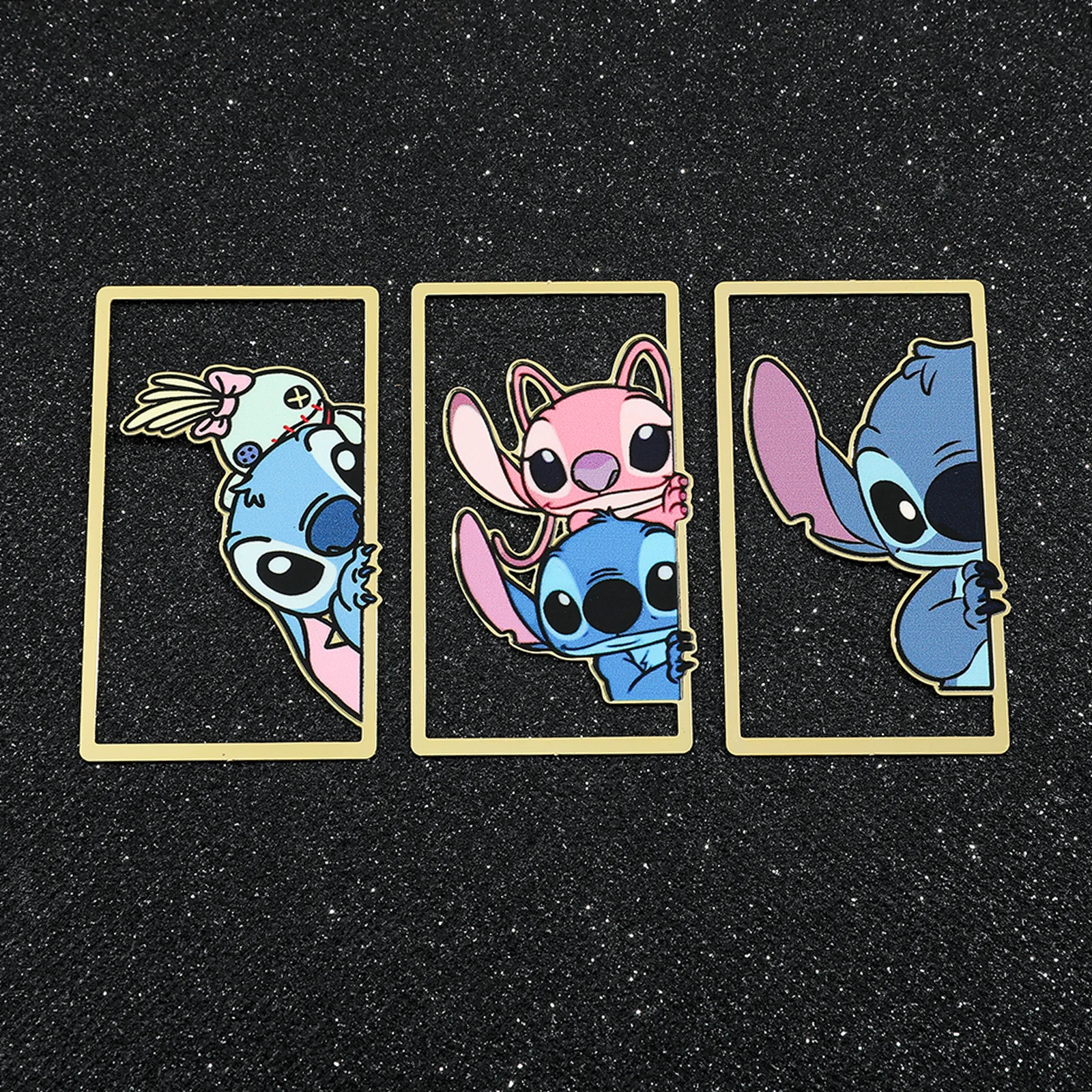 Disney Stitch and Angel Creative Metal Bookmarks for Women Men Kids Fans Cute Brass Book Marks Page Clip Books Accessories Gifts