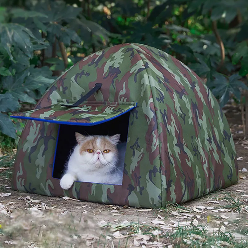 Cat Outdoor Tent Pets Waterproof Warm Beds House Pet Puppy Comfort Semi Enclosed Sleeping Furniture Cat Supplies Accessories