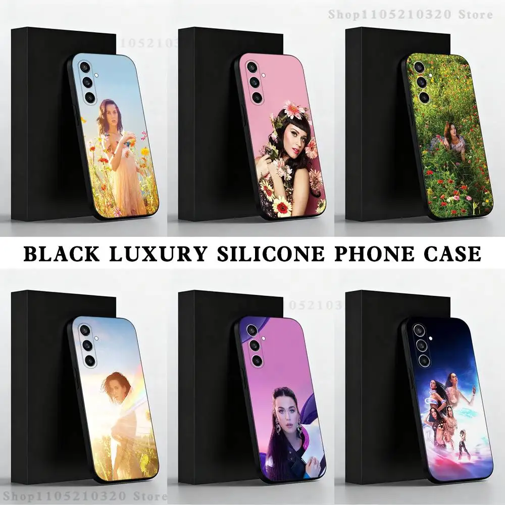 

K-Katy P-Perry famous singers Phone Case For Samsung S25,S24,S21,S22,S23,S30,Ultra,S20,Plus,Fe,Lite,Note,10,9,5G Black Cover