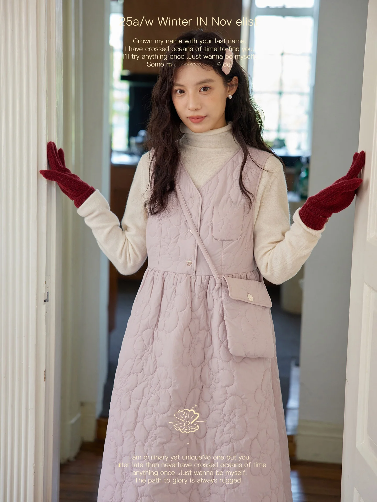 

Nov Et V-ne Floral Embroidery Cotton Crossbody Dr Women's Loose Vest Dr Autumn Winter New Sle French Sle Dr