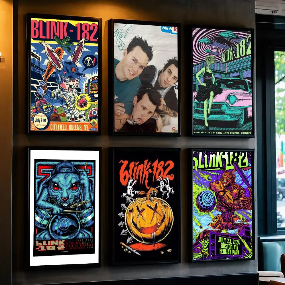 band B-Blink-182-K Poster Minimalist Wall Sticker for Cafe Office Bar Home Decor and Gift