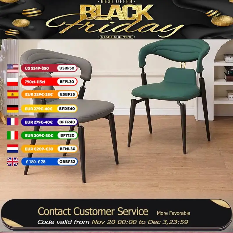 

Minimalist Armrest Dining Chair White Upholstered Design Comfortable Dining Chair Lounge Office Silla Cadeira Home Furniture