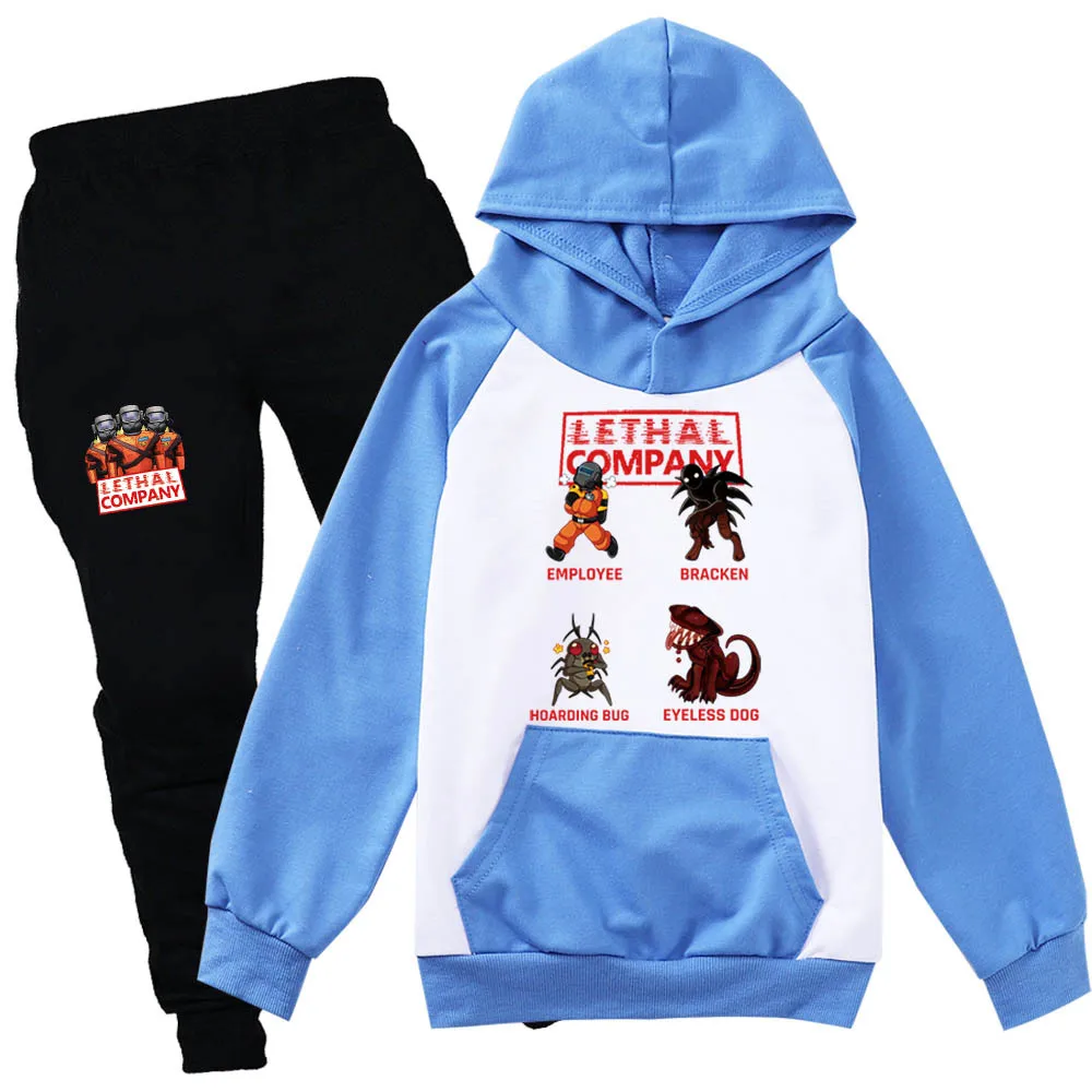 

Lethal Company Clothes Kids Incognita Monsters Tracksuit Toddler Girls Hoody Sweatshirt Jogging Pants 2pcs Suits Children's Sets