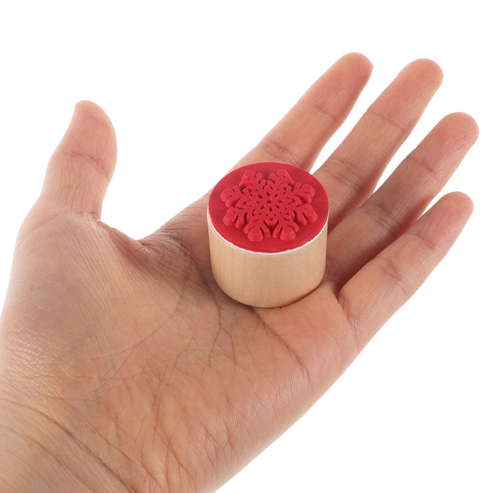 6 Stuks Ronde Houten Scrapbooking DIY Craft Kaarten Houten Afdrukken Blokken Langdurig Materiaal 3x3x2.2cm