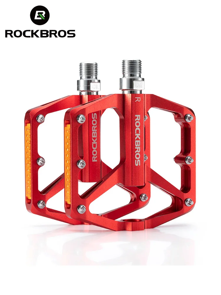AliExpress ROCKBROS Aluminum Alloy Bicycle Pedals Bearing Save Effort Anti-slip Reflective Cycling Pedals MTB Road Bike Accessory