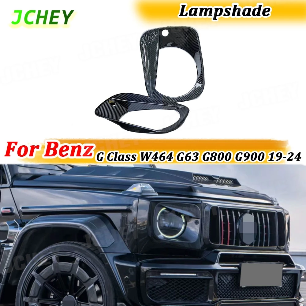 

JCHEY Dry Carbon Fiber Headlight Cover Headlight Frame for Benz G Class W464 G63 G800 G900 2019-2024 FRP Devil's Eye Body Kits