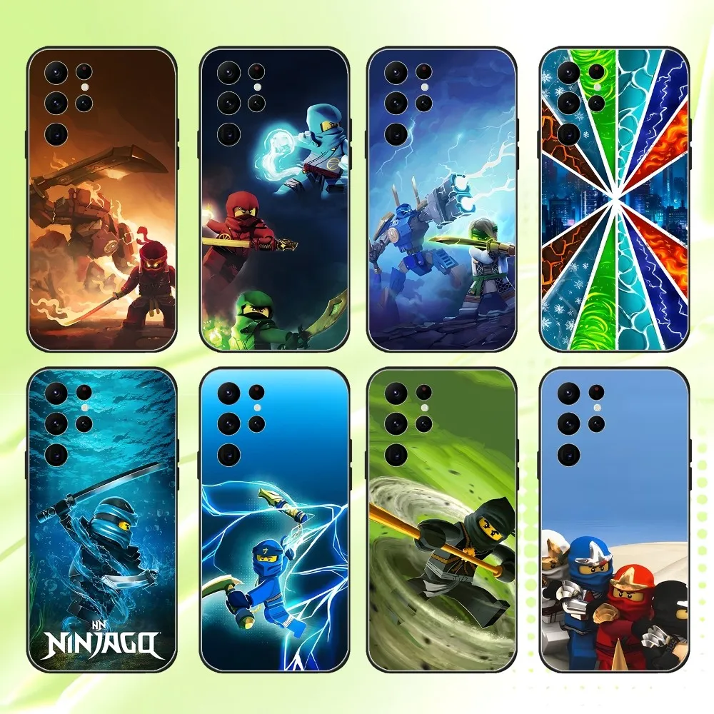 

N-NinjagoS Cool L-LEGOS Phone Case For Samsung S 25,24,23,22,30,21,10,9,Ultra,Plus,Lite,FE,4,5G Black Soft Case