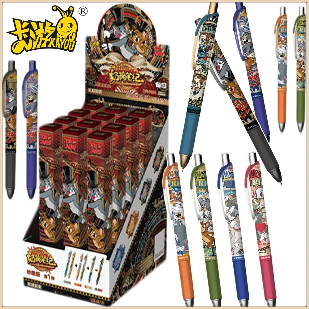 Kayou Original Tom und Jerry Schreibwaren-Überraschungsbox Kreative Hochästhetische Nachfüllbare Gelstift-Set für Schüler Bürobedarf Geschenke
