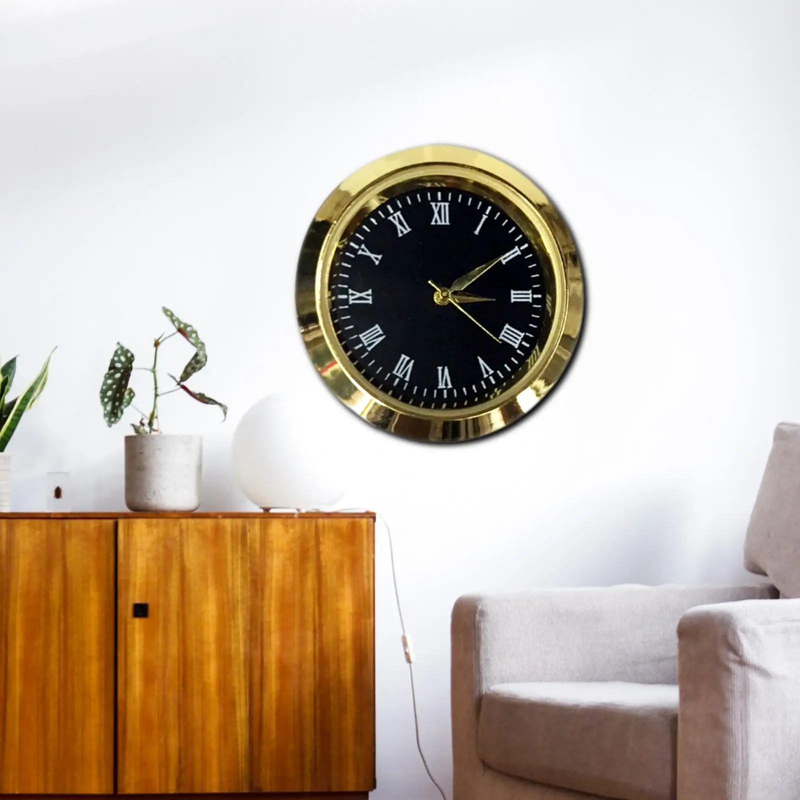 Clock Insert Clock Mechanism Replacement Battery Powered Watch Insert Roman Numeral Clock Craft DIY for Home Bedroom
