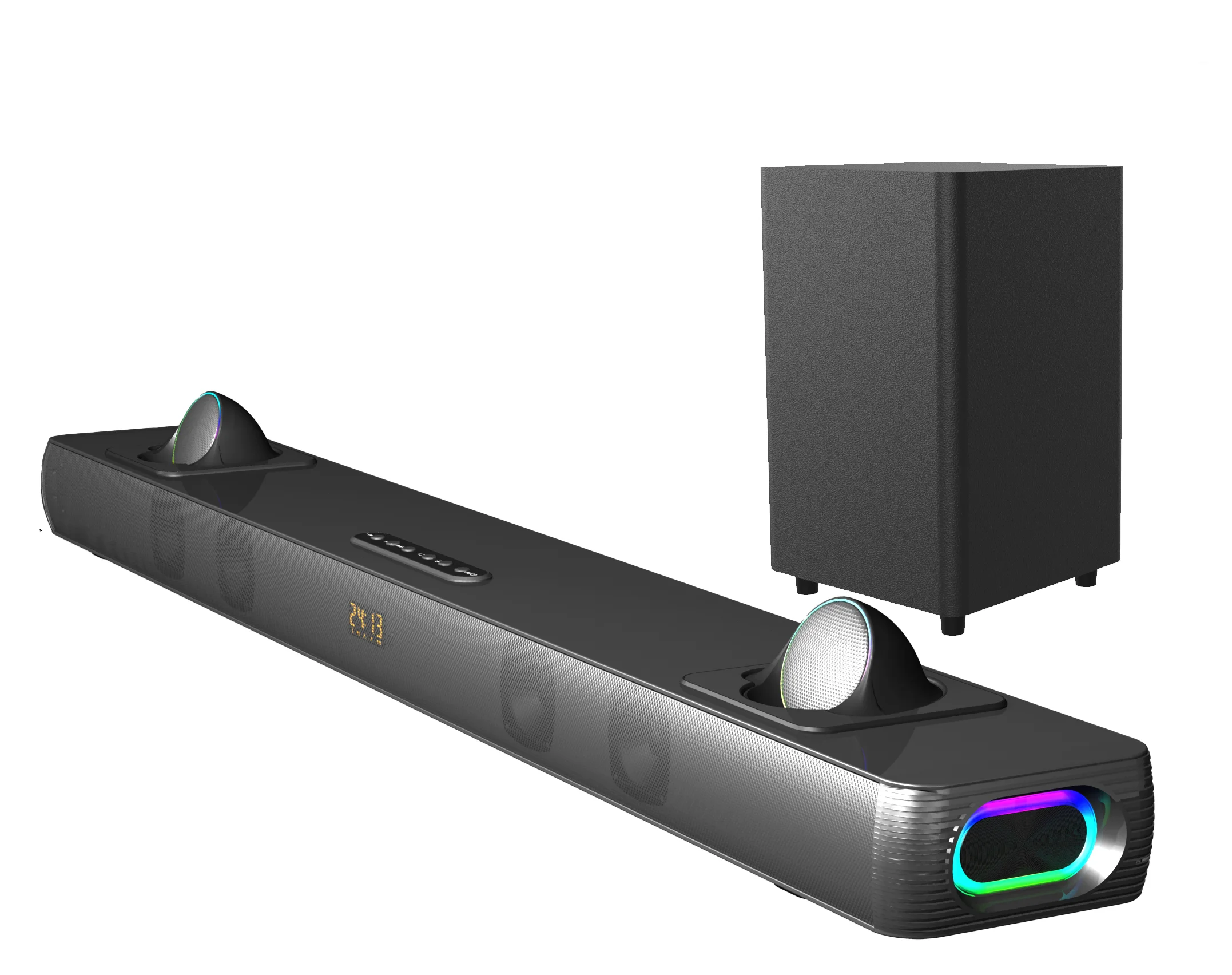 

2.1CH 60W Bluetooth Indoor Home Theater Soundbar With Independent Wooden Subwoofer for TV/computer/phone