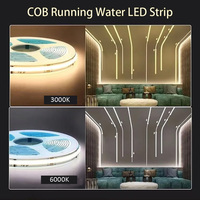 DC24V COB Horse Race LED Strip Set 5M 10M 3000K 6000K Single Color CCT Running Water Flowing Ribbon Tape WS2811 Dimmable Lamp