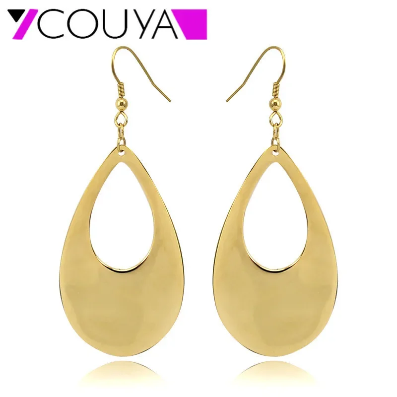 2025 Stainless Steel Water Drop earring Hollow Design Gold /Sliver Earrings Fashion Christmas Present Gift For Women Aretes