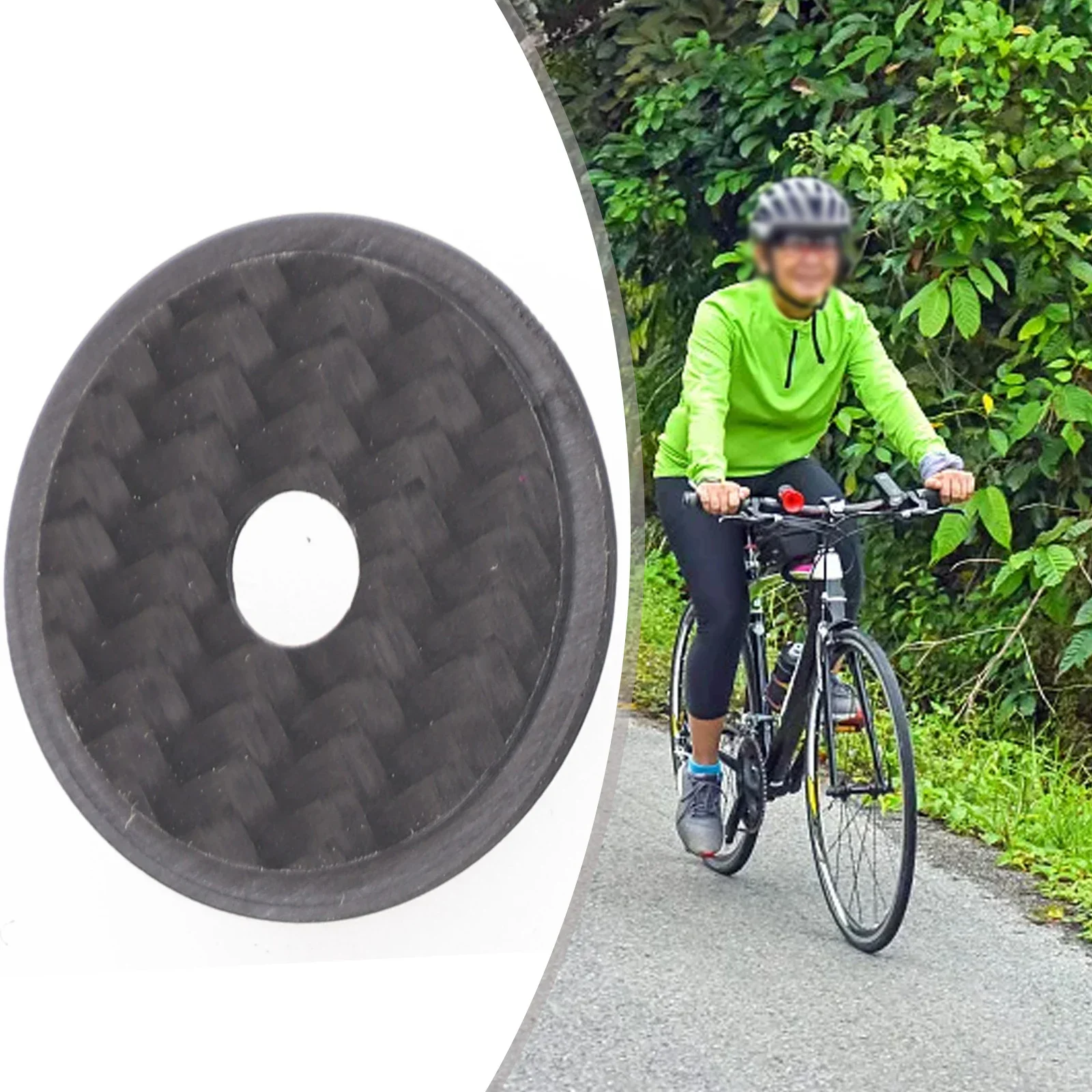 Komponen sepeda 1 buah tutup sekitar 10g/Set karbon hitam dan Titanium untuk sepeda jalan MTB sekrup Titanium sangat ringan praktis