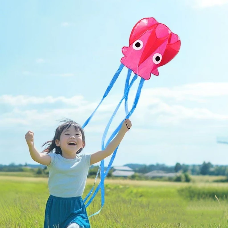 Aquilone per polpo per bambini aquilone gonfiabile da gioco all'aperto con linea di corde aquilone aquila aquilone uccello aquilone design per intrattenimento per bambini