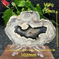 Natural Gemstone Sakura Agate Raw Stone Slice Polished Handmade Healing Crystal Home Decor Holiday Gift Meditation