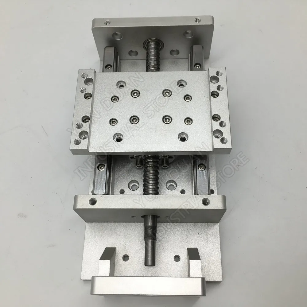 Imagem -02 - Eixo Xyz com Carga Pesada Módulo de Curso 100 mm 200 mm Mesa Deslizante Elétrica Parafuso de Esfera Linear para Palco Plataforma Guia Cnc Hg15