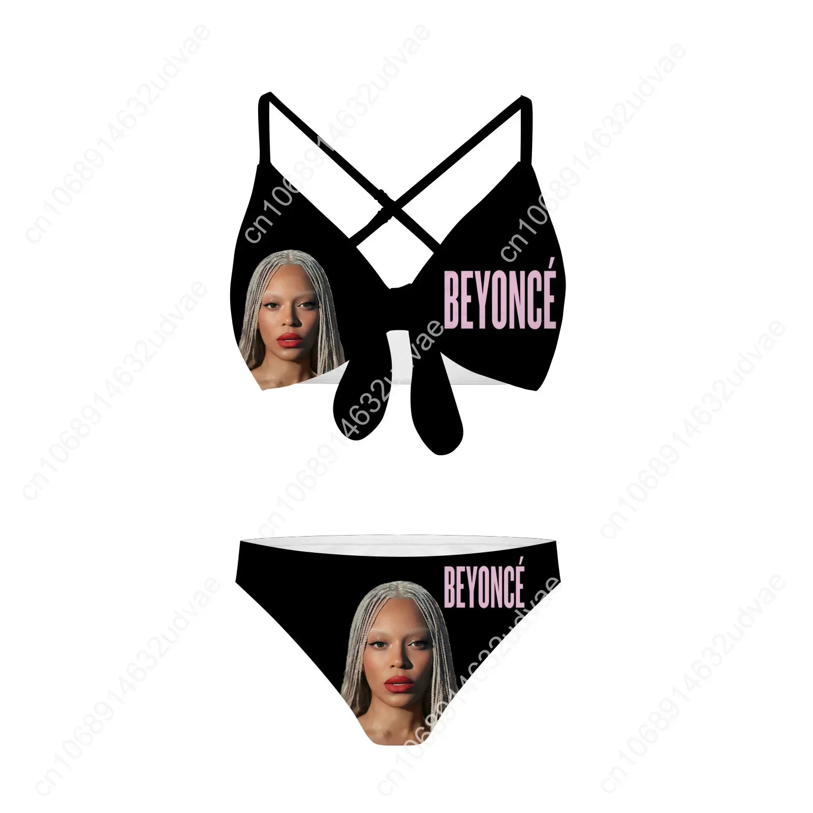 Beyoncé Bathing Suits Cross Strap Suspenders Swimsuits Womens Personalized Bikini Pool Party Swimwear Customized Beachwear