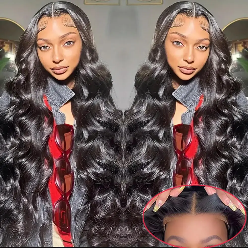 

Body Wave 13x4 Transparent Lace Frontal Wig 100% Human Hair Wig Brazilian 6x4 Lace Glueless Human Hair Wigs For Women PrePlucked