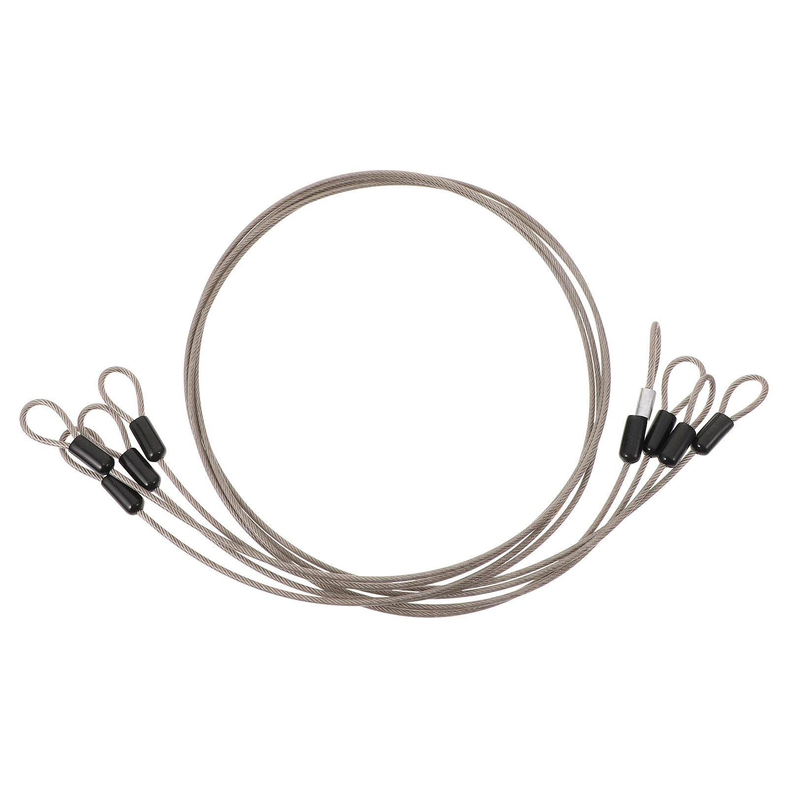 

4pcs Rubber Coated Wire Rope Stainless Steel Lightweight Multi-function Hanging Cables Anti-rust Braided Steel
