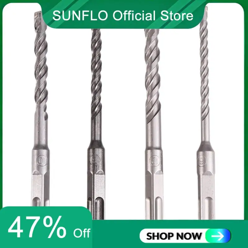 

4 шт., бит 6-12 мм, крестообразная режущая головка, двойной шнековый молоток, 150 мм, настенный кирпичный блок, электрический молоток, каменная бита