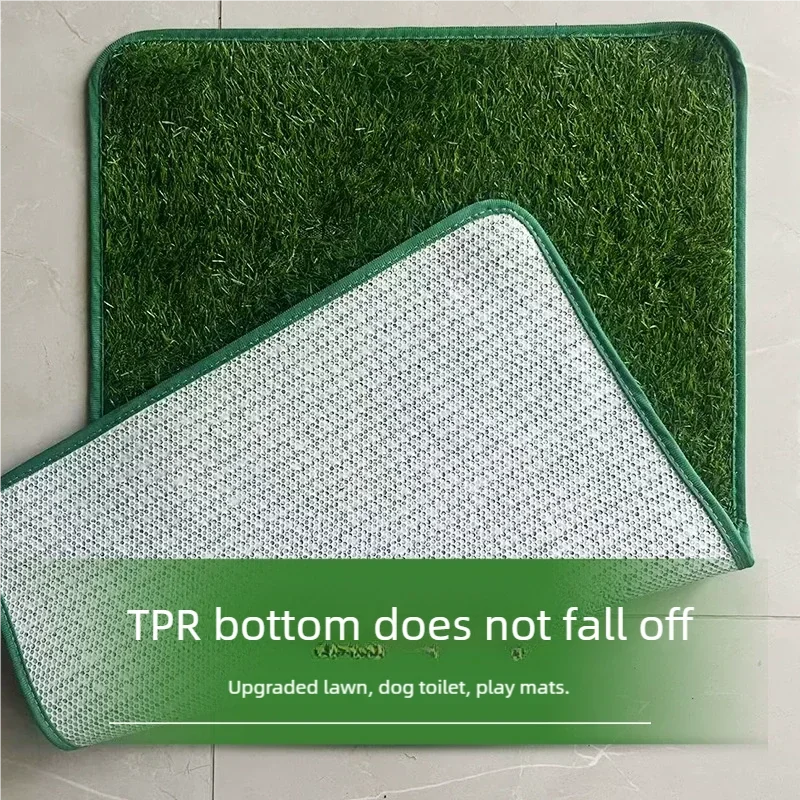 Dog Potty Grass Mat Reusable Washable Non Slip Pet Toilet Pad Artificial Turf Carpet For Puppy Cat Indoor Outdoor Training view 2