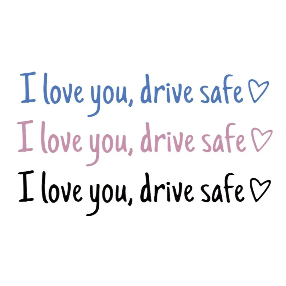 ملصق مرآة آمن مقاوم للماء بتصميم قلب، ملصق مضحك، شارات I Love You Car، ملصق مرآة لنافذة السيارة #3
