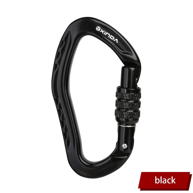 XINDA Outdoor Rock Climbing  Carabiner 22KN Safety Lock Aluminum alloy Spring-loaded Gate Buckle Survive Protective Equipment