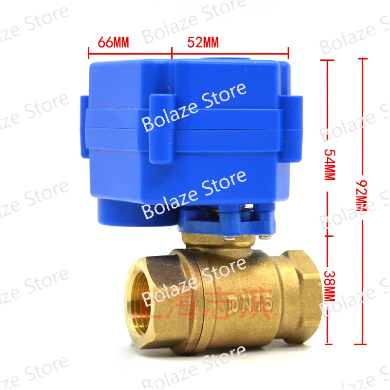 CWX-15Q/N Miniature Electric Valve Electric Two-Way Ball Valve 24V Solar Solenoid Valve 6 Points DN20