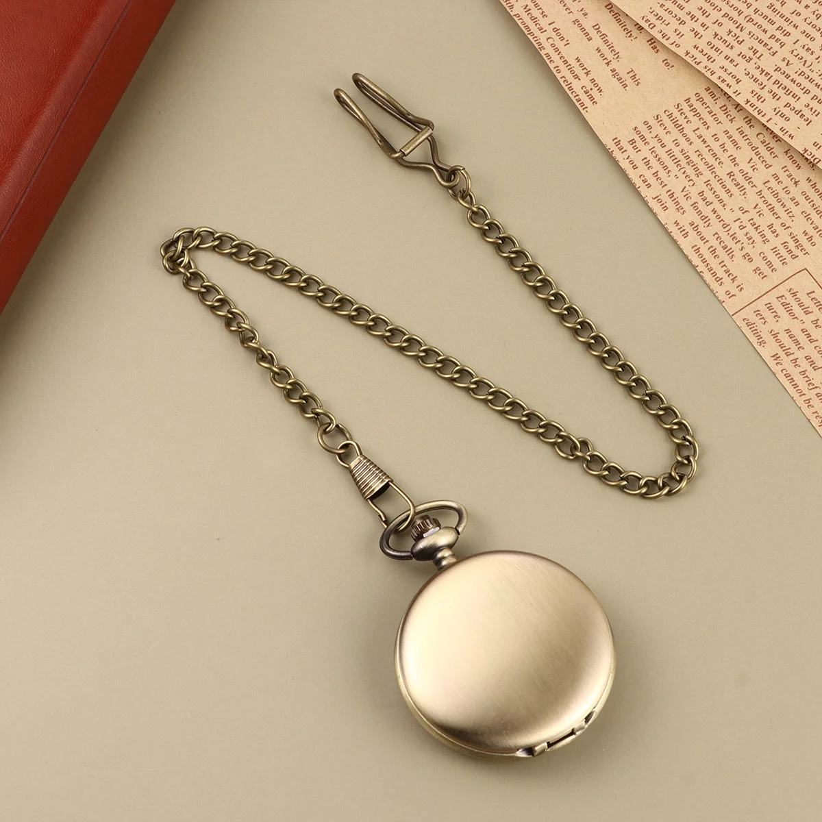 1 قطعة ساعة الجيب الكلاسيكية خمر سبائك البرونزية الكوارتز الرجعية تصميم السلس سلسلة طويلة يمكن ارتداؤها الديكور للملابس #3