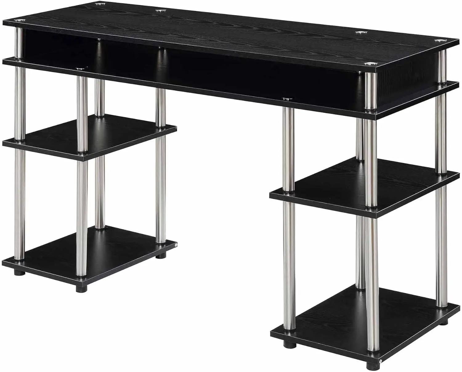 

Concepts Designs2Go No Tools Student Contemporary Office Desk and Vanity, 47.25" L x 15.75" W x 30" H, Black