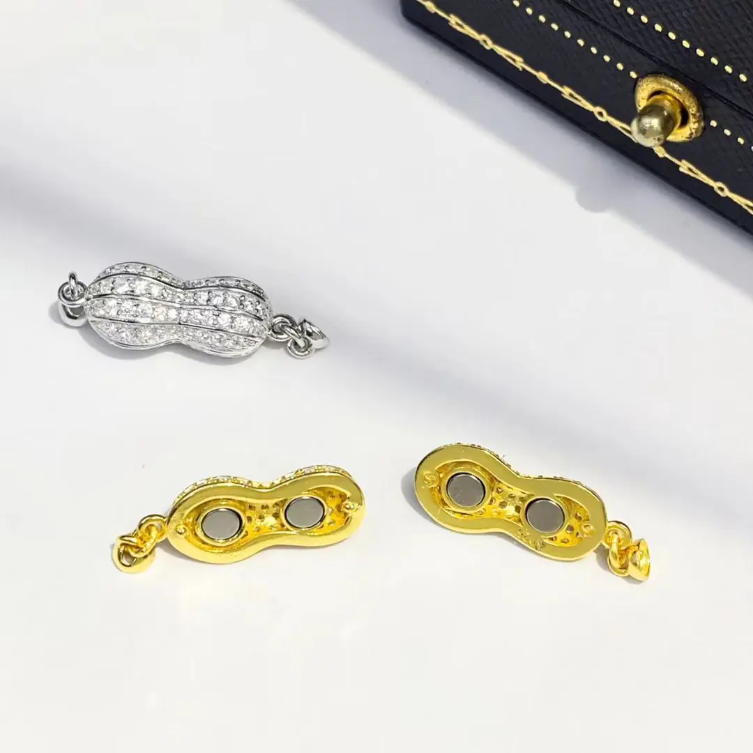 

Wholesale DIY 925 Sterling Silver Pendant Necklace Bracelet Clasp Hook Accessories for 8-12mm Pearls 5pcs/lot