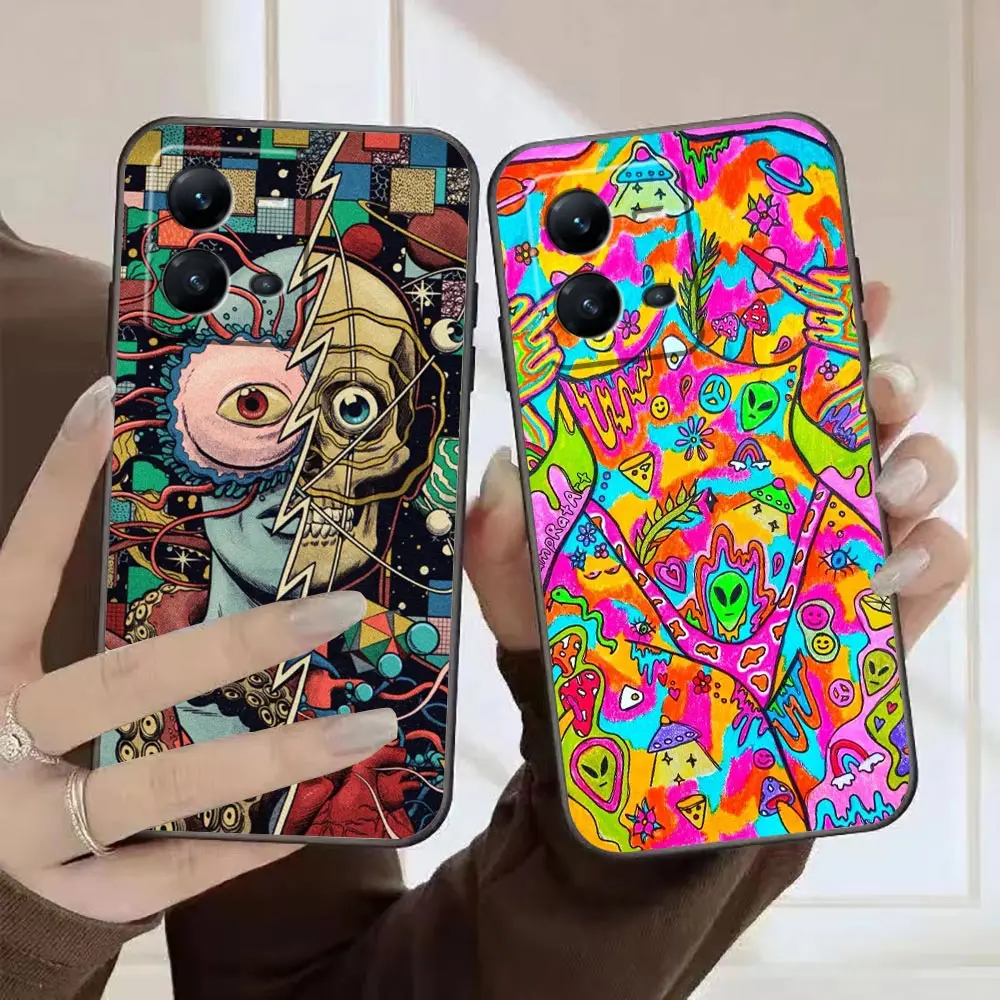 Indie Hippie Art Phone Funda Case For VIVO X90 X80 X70 X60 X50 X30 X23 V29 V27 V25 V23 V23E V21 V21E V20 Case Capa Coque Shell