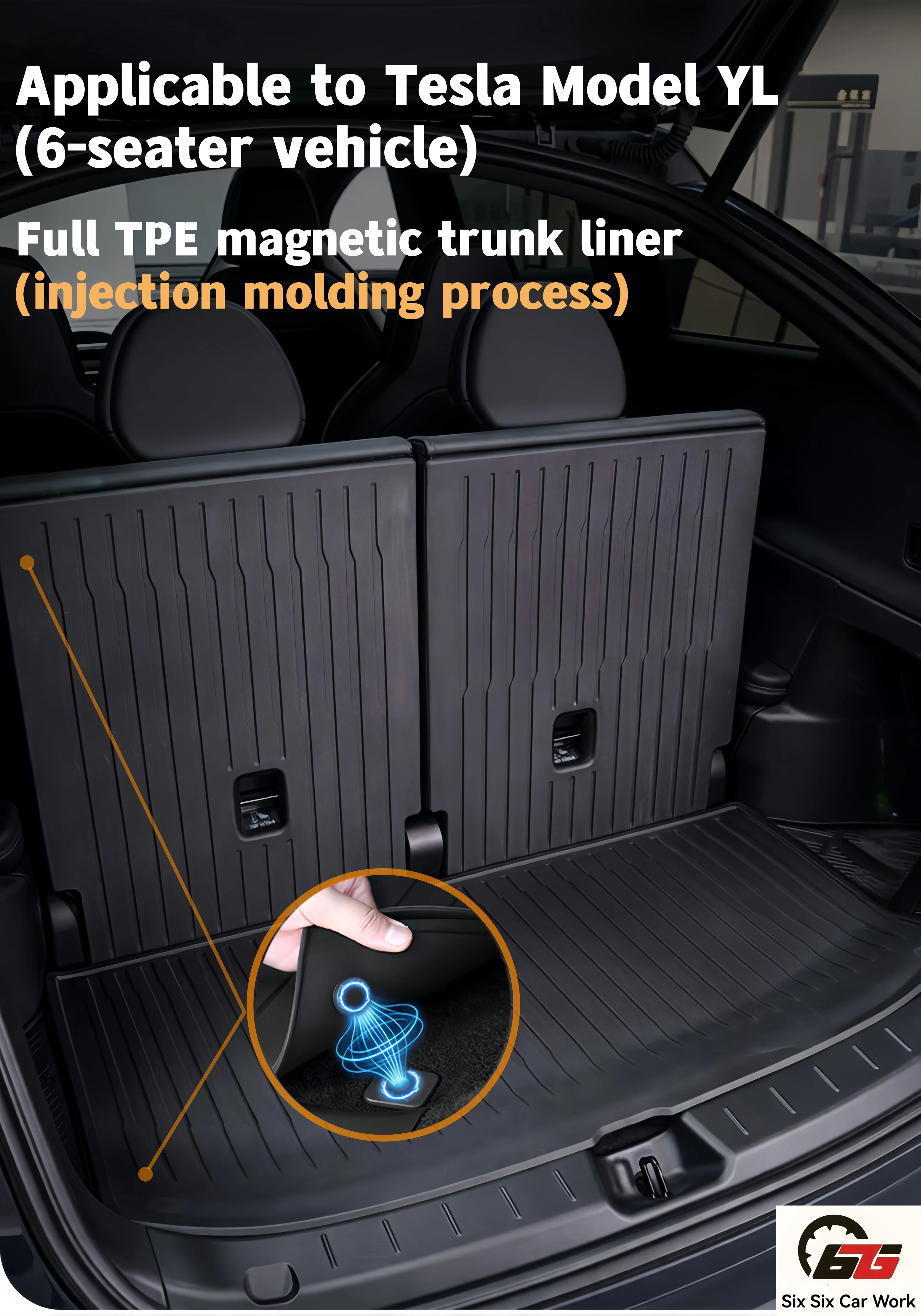 Für Tesla Model YL2026 Rücksitz-Rückenlehnen-Schutzpolster Kofferraummatte Anti-Kick-Pads Auto-Innenausstattung Zubehör Modell YL Kofferraumauskleidung – Detail 8