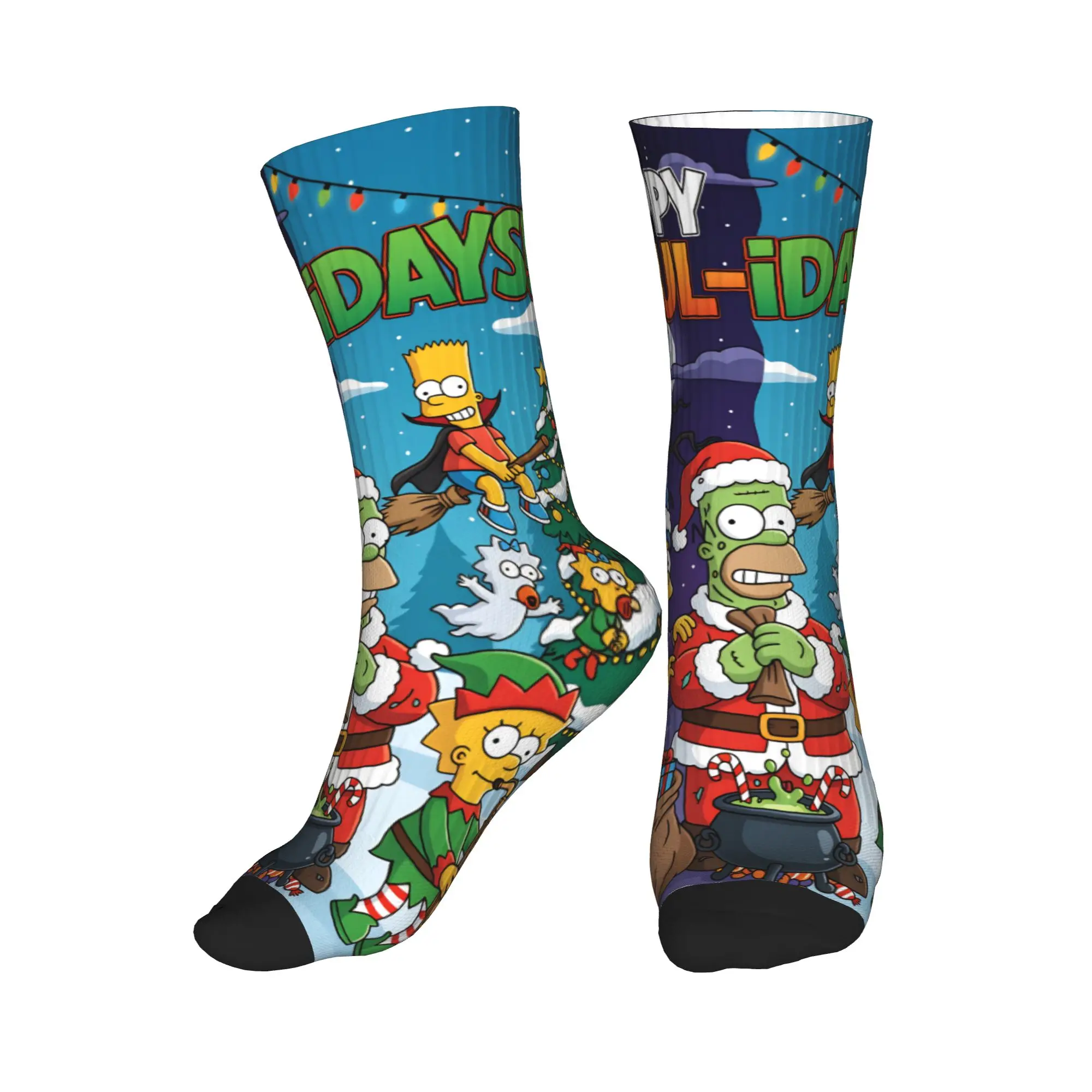 

Funny S-Simpsons Happy Haul-iDays Christmas Stockings Gothic Socks Adults Men Soft Socks Winter Climbing Anti Bacterial Socks