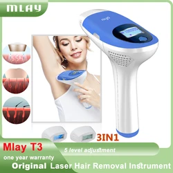 MlayT3 IPL Hair removal Epilator a Laser Permanent Hair Removal Machine Face Body 3IN1 Electric depilador a laser 500000 Flashes